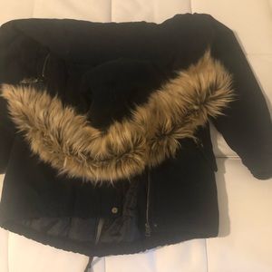 Madden girl junior faux- Gourmet-Trim hooded xs